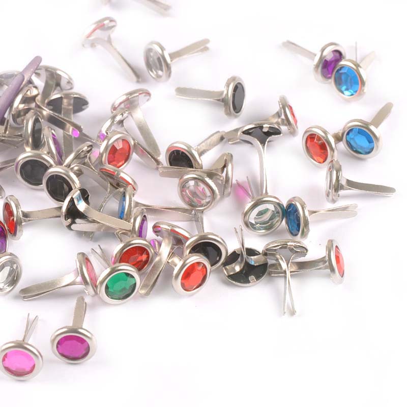 Embellishments For Scrapbooking - 50 piezas de brads de diamantes