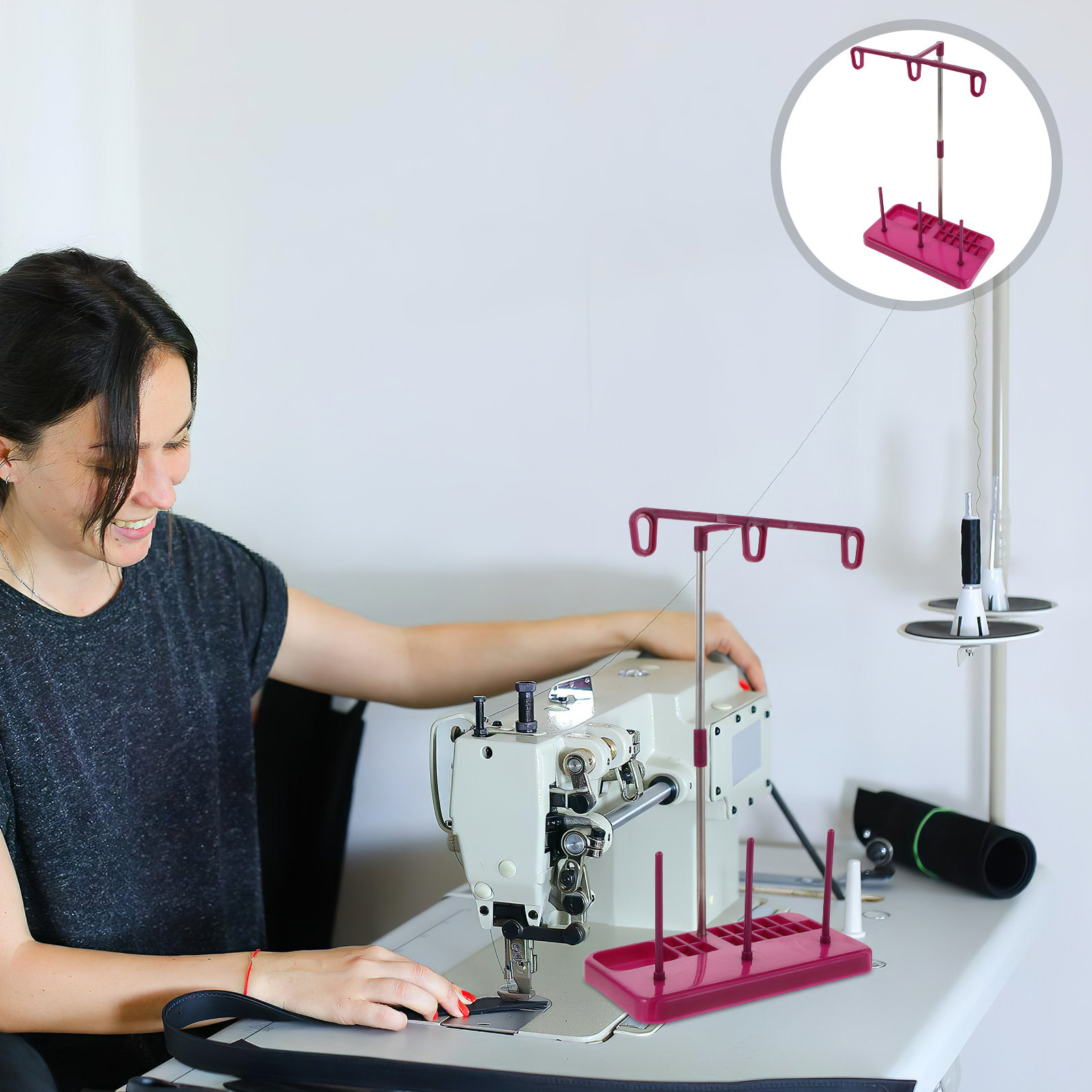 Embroidery Craft - Soporte de Plástico para 3 Bobinas