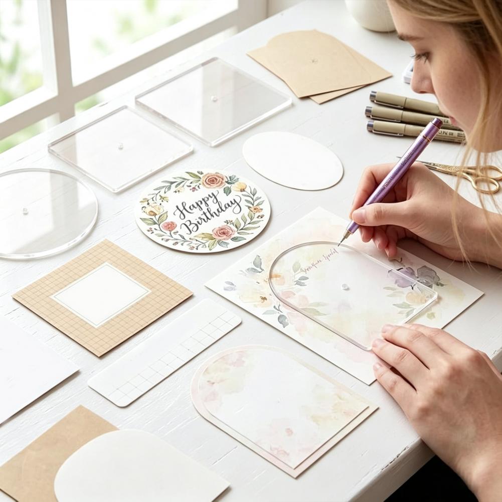 Juego de 5 plantillas acrílica - Embroidery Craft reseña y precio