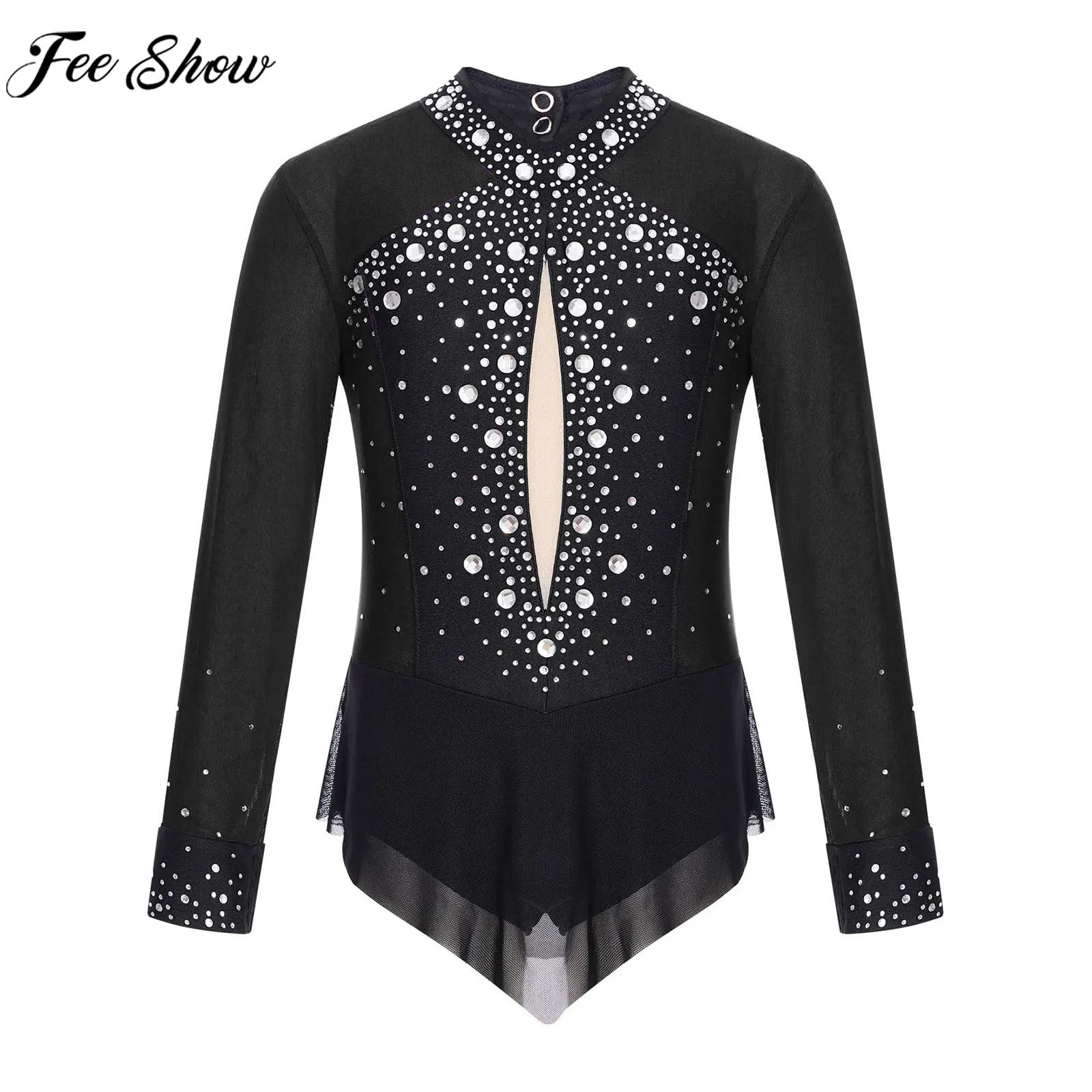 Traje de patinaje artístico pa - Rhinestone Banding Trim reseña y precio